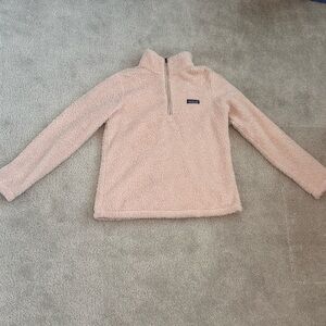 Patagonia Light Pink Teddy Quarter-Zip Size L